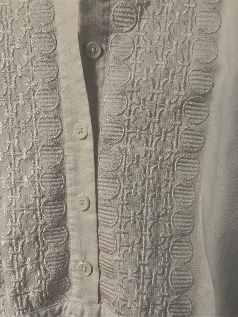 Carole Little Ivory Embroidered Tunic Blouse - Picture 3 of 4